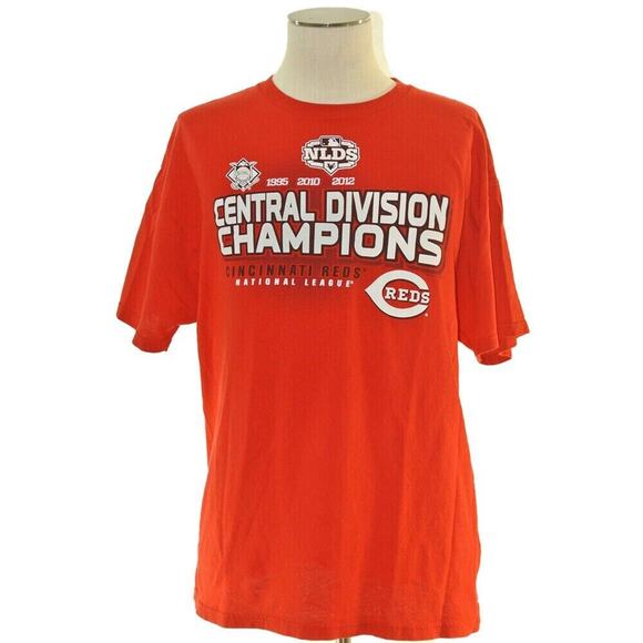 Cincinnati Reds shirt Men's XL extra large red short sleeve NLDS champions MLB - Picture 7 of 10